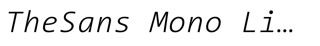 TheSans Mono Light Italic